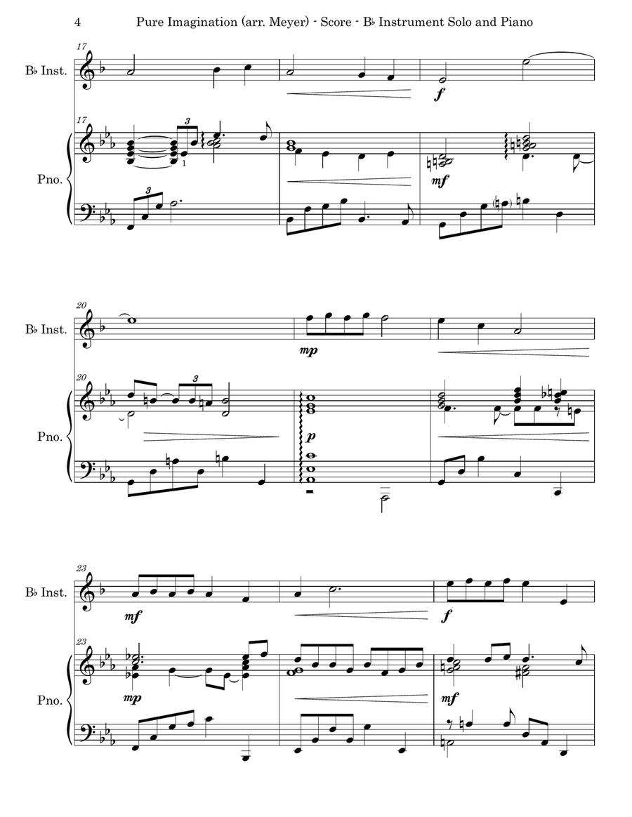 Pure Imagination Piano scores gallery preview page 4