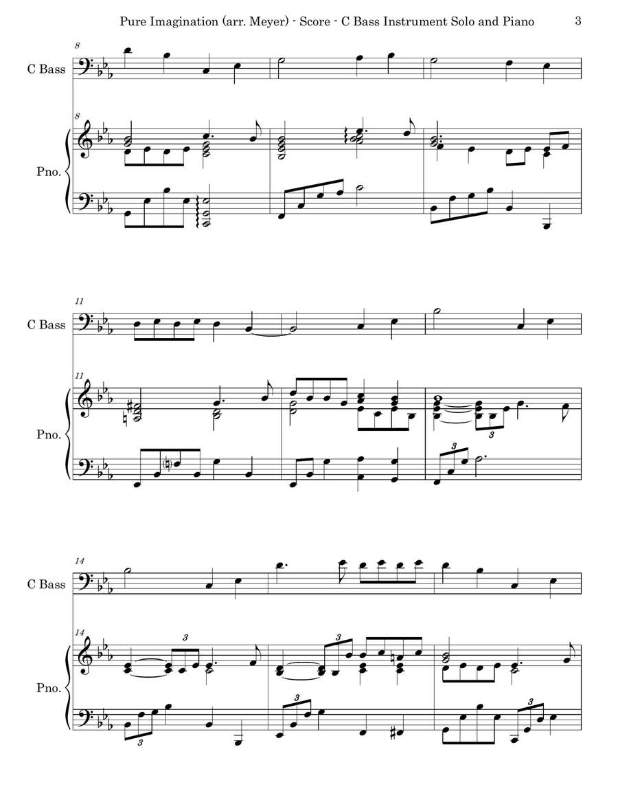 Pure Imagination Baritone Horn BC scores gallery preview page 3
