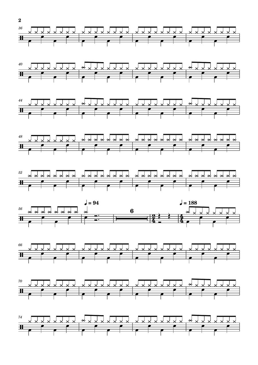 You're Gonna Kill That Girl Drum Set scores gallery preview page 2