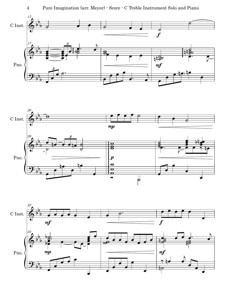 Pure Imagination Piano scores gallery preview page 4