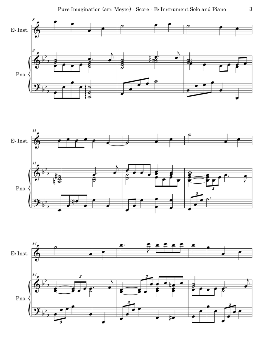 Pure Imagination Piano scores gallery preview page 3