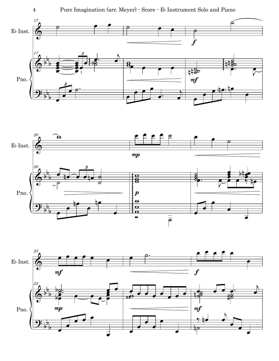 Pure Imagination Piano scores gallery preview page 4