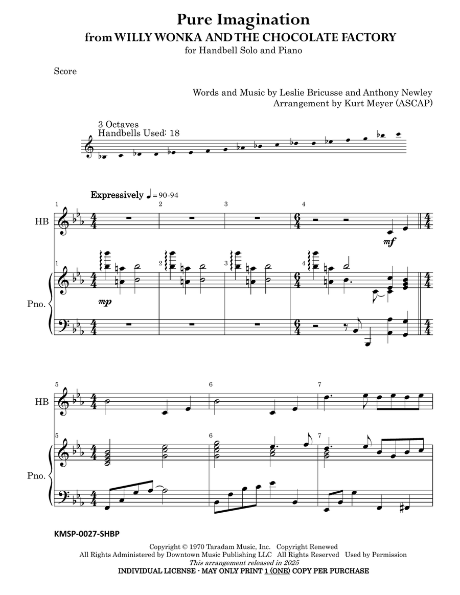 Pure Imagination Handbell Choir scores gallery preview page 2