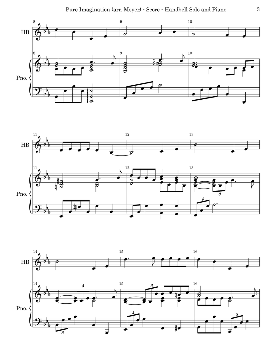 Pure Imagination Handbell Choir scores gallery preview page 3
