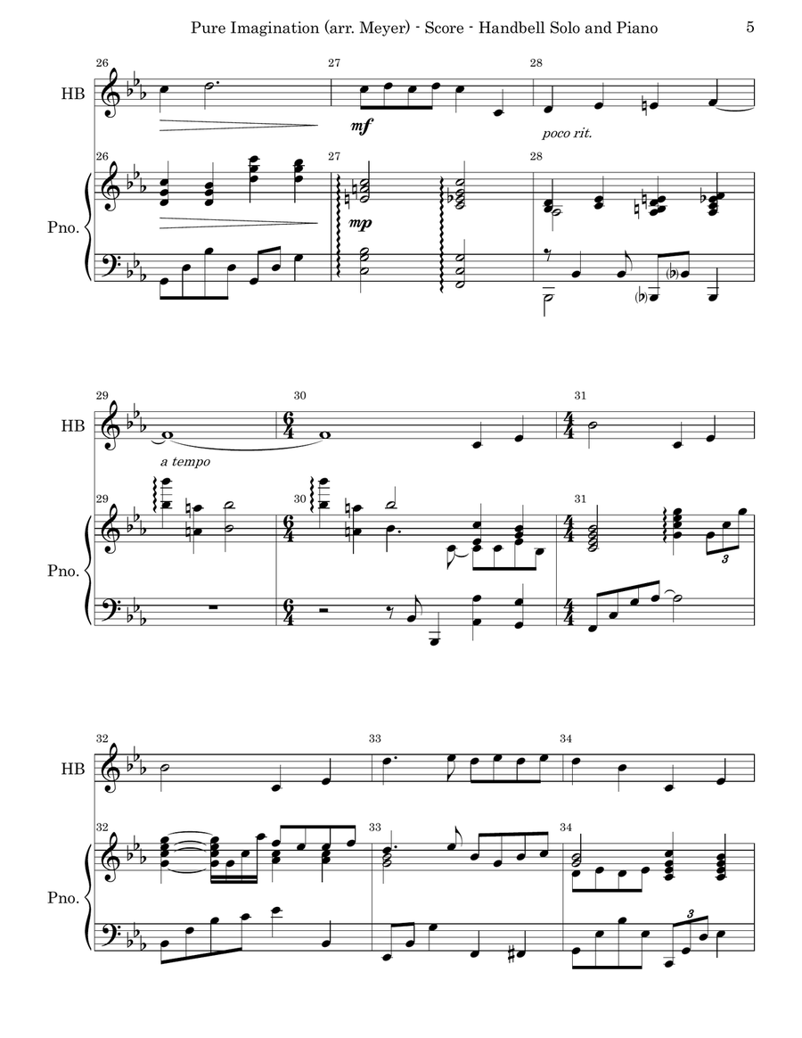 Pure Imagination Handbell Choir scores gallery preview page 5