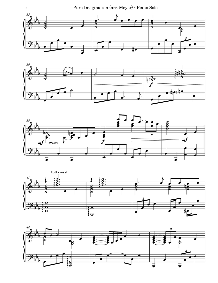 Pure Imagination Piano Solo scores gallery preview page 4