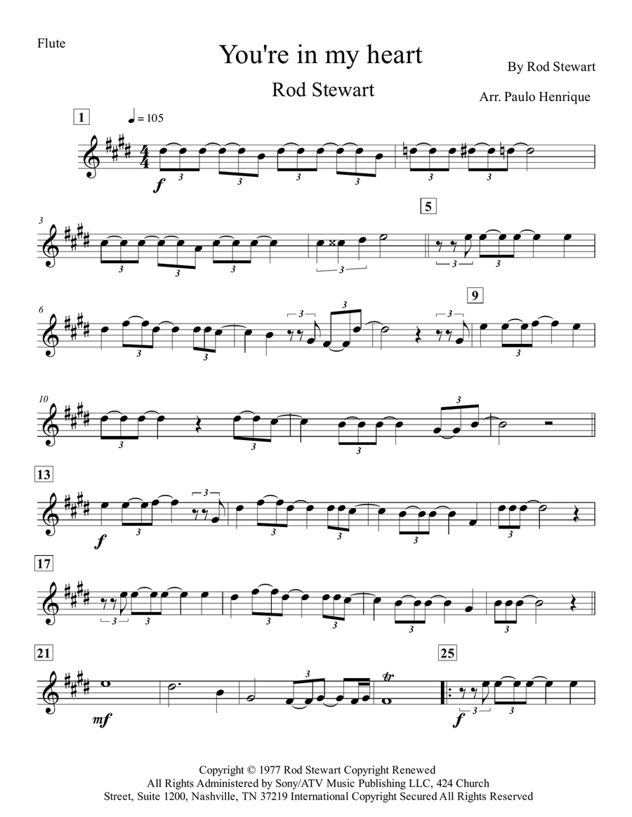 You're In My Heart Chamber Music scores gallery preview page 6