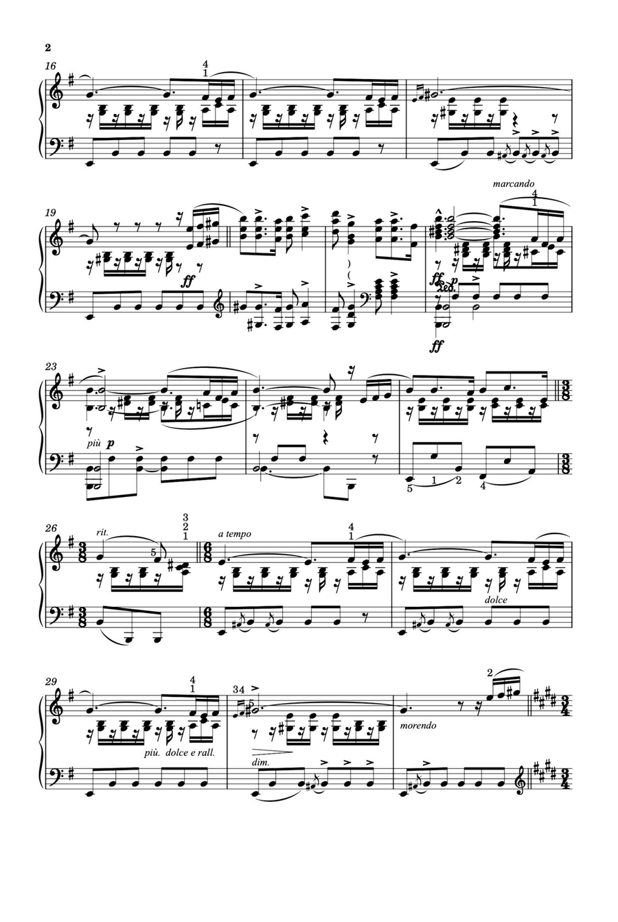 Andaluza playera Spanish Dance Piano Solo scores gallery preview page 2