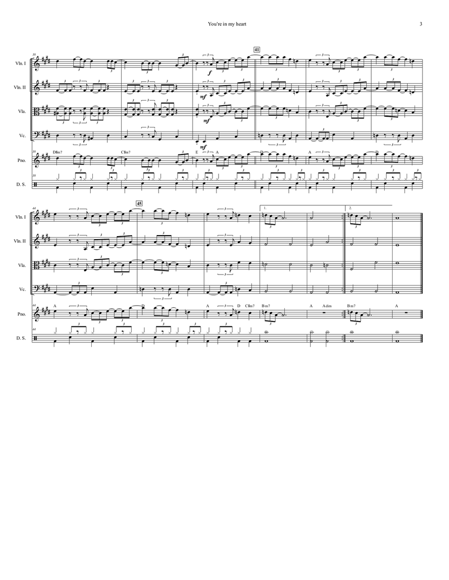 You're In My Heart String Orchestra scores gallery preview page 4
