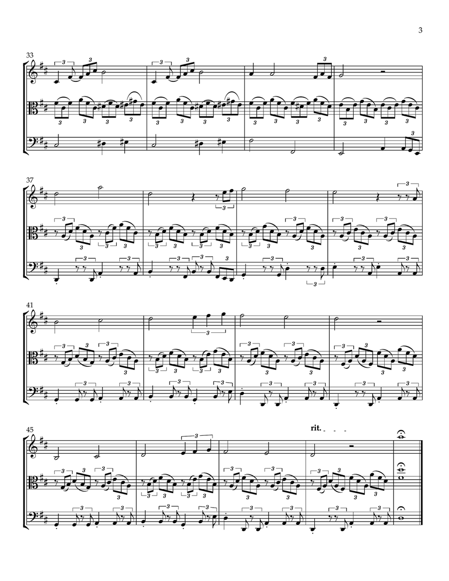 Can't Help Falling In Love String Trio scores gallery preview page 3