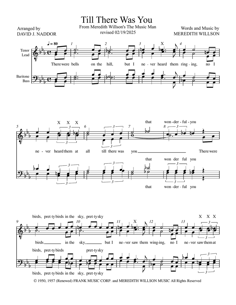 Till There Was You Till There Was You TTBB scores gallery preview page 1