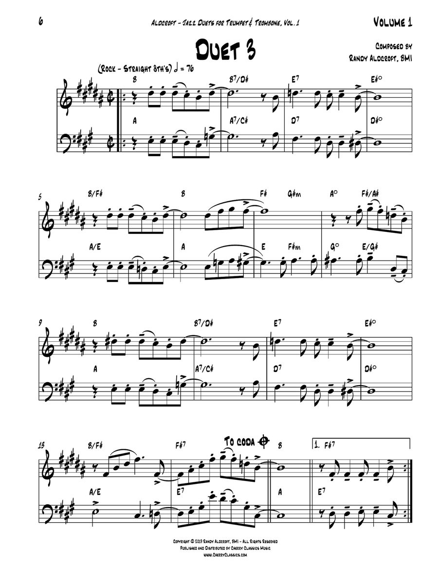 12 Famous Jazz Duets for Trumpet and Trombone Brass Duet scores gallery preview page 6