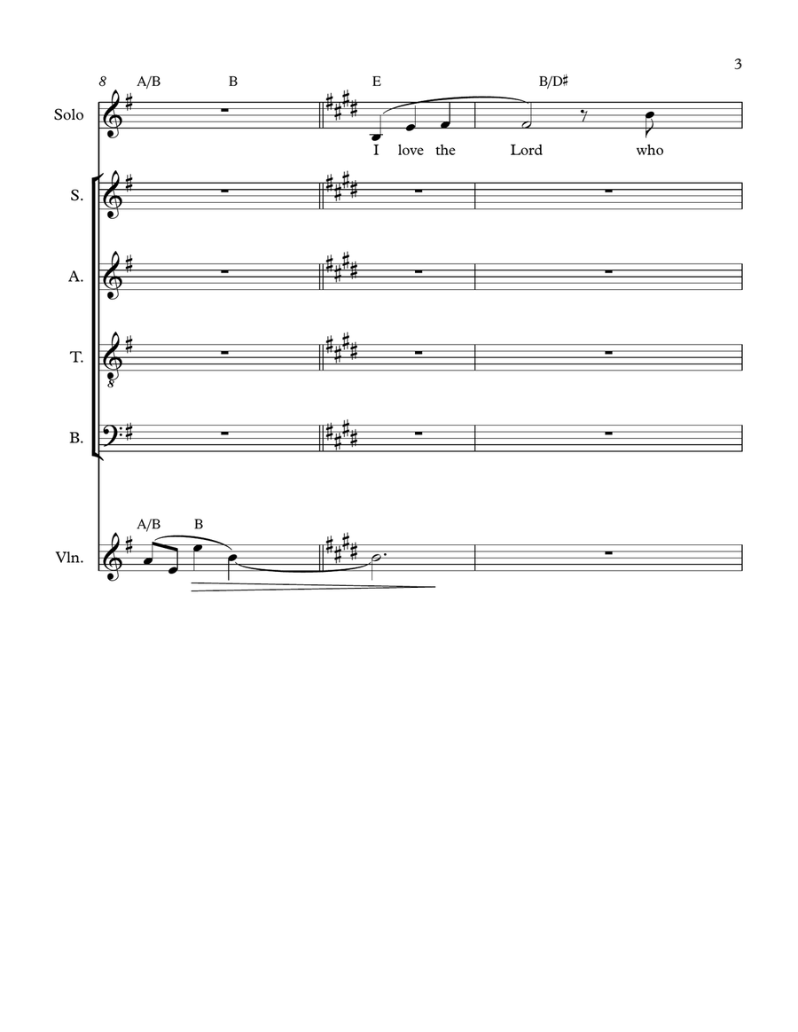 I Love the Lord 4-Part scores gallery preview page 3