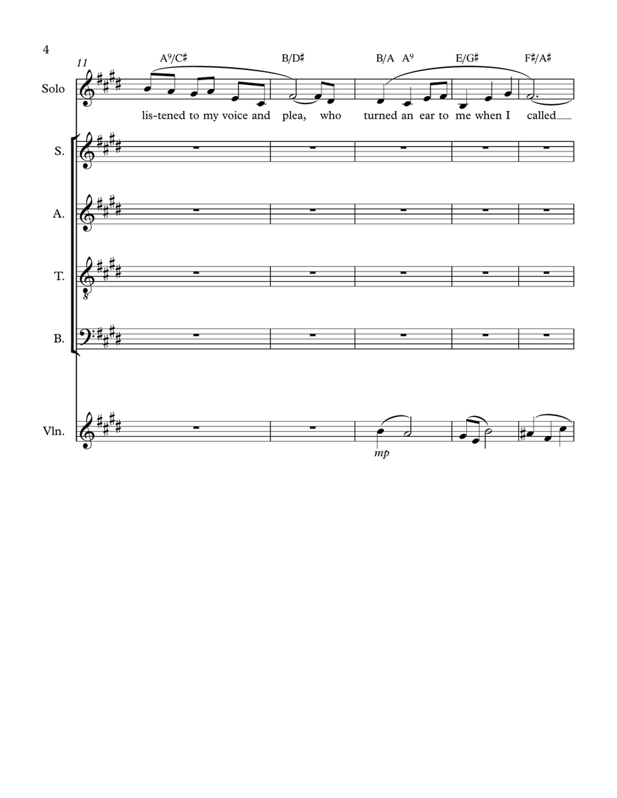 I Love the Lord 4-Part scores gallery preview page 4