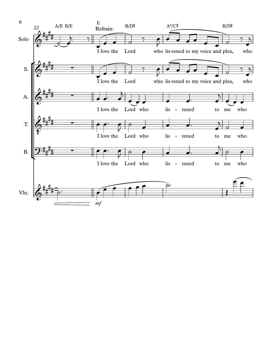 I Love the Lord 4-Part scores gallery preview page 6