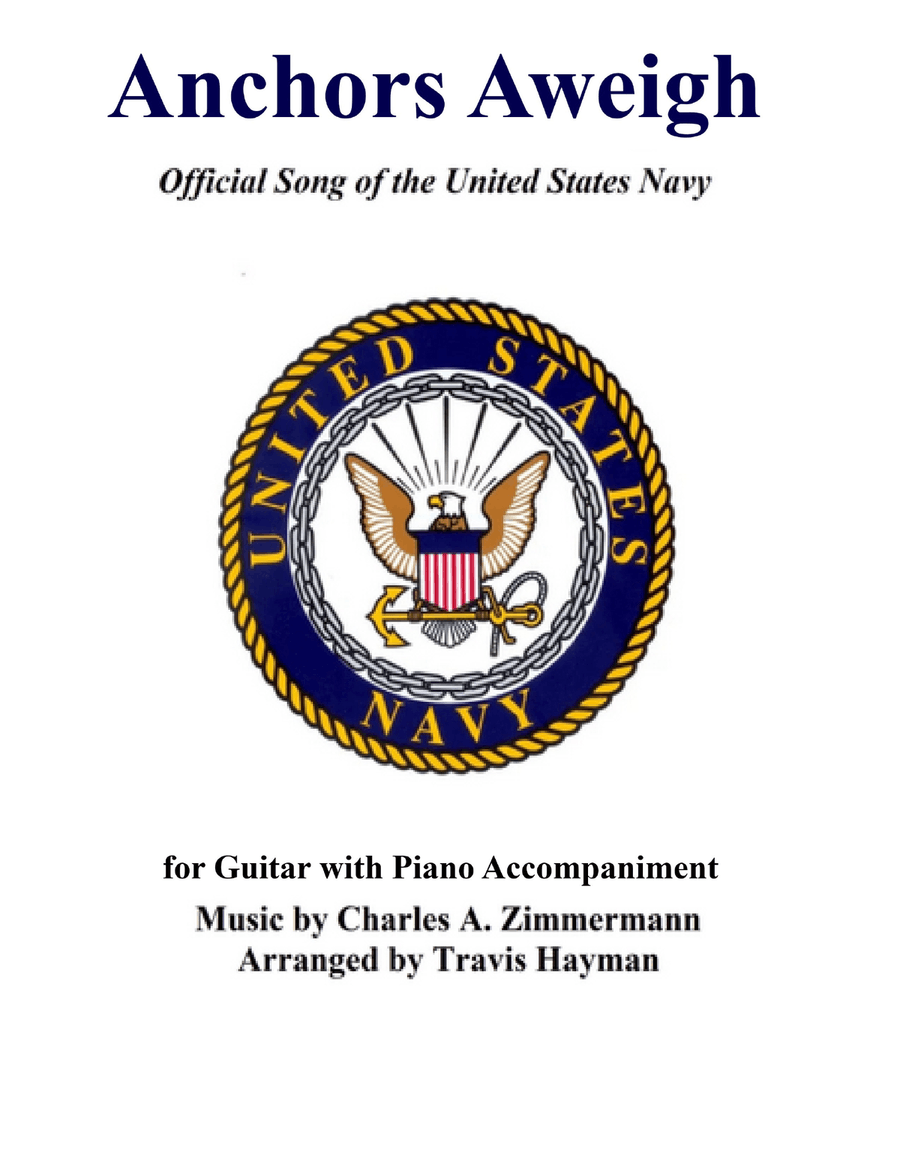 Anchors Aweigh - for Guitar with Piano Accompaniment Acoustic Guitar scores gallery preview page 1
