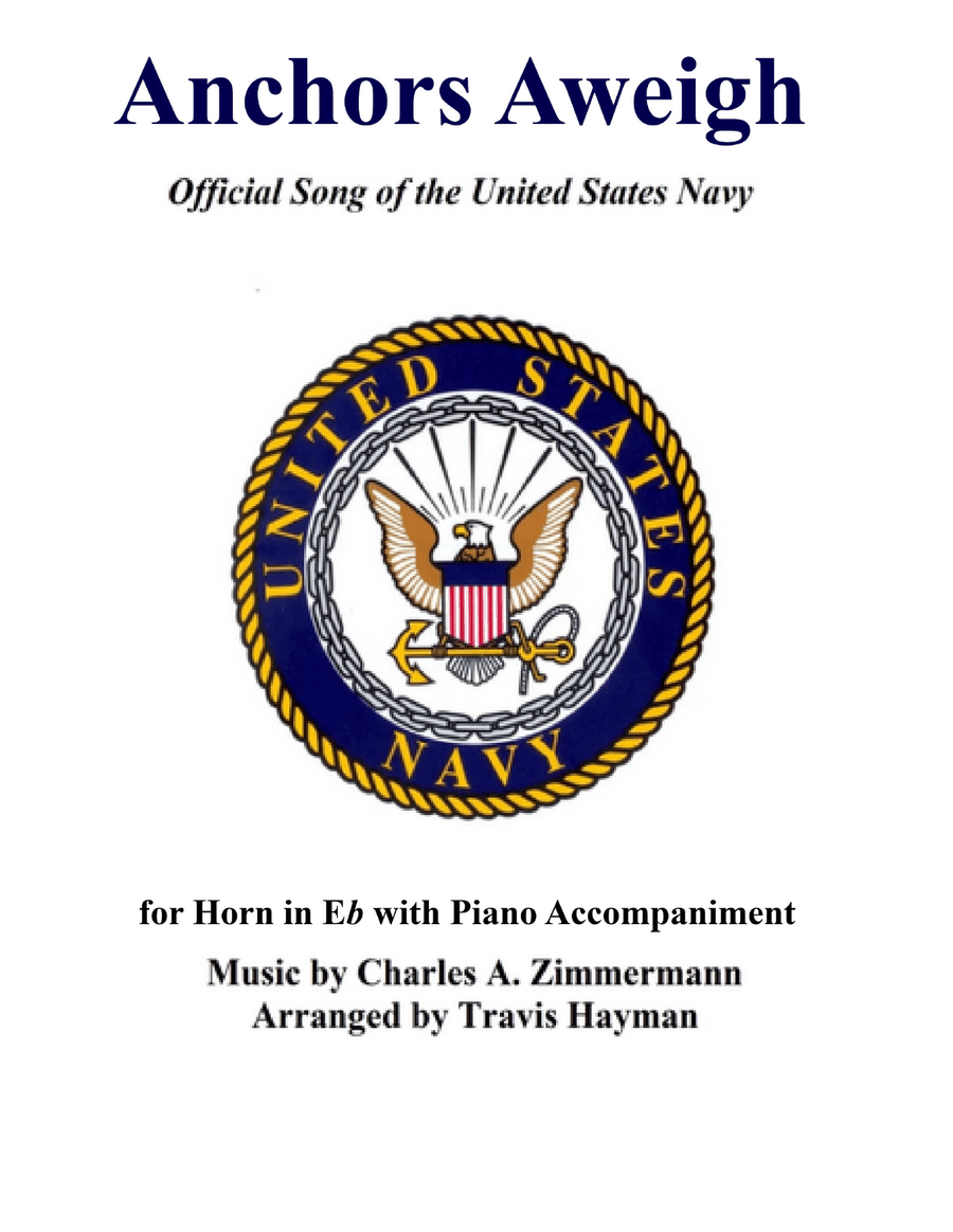Anchors Aweigh - for Horn in Eb with Piano Accompaniment Piano scores gallery preview page 1