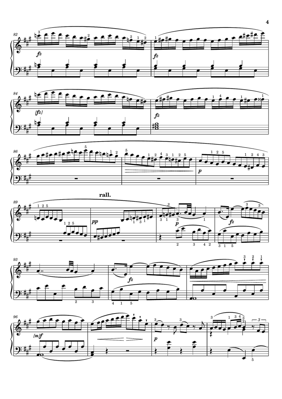 Clementi - Piano Sonata in A, Op.33 No.1 - Original With Fingering For Piano Solo Complete‌ Piano Solo scores gallery preview page 5