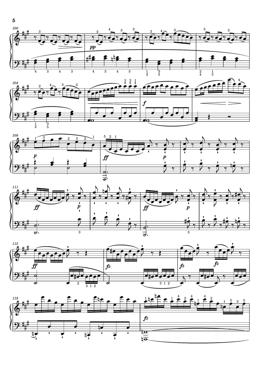 Clementi - Piano Sonata in A, Op.33 No.1 - Original With Fingering For Piano Solo Complete‌ Piano Solo scores gallery preview page 6