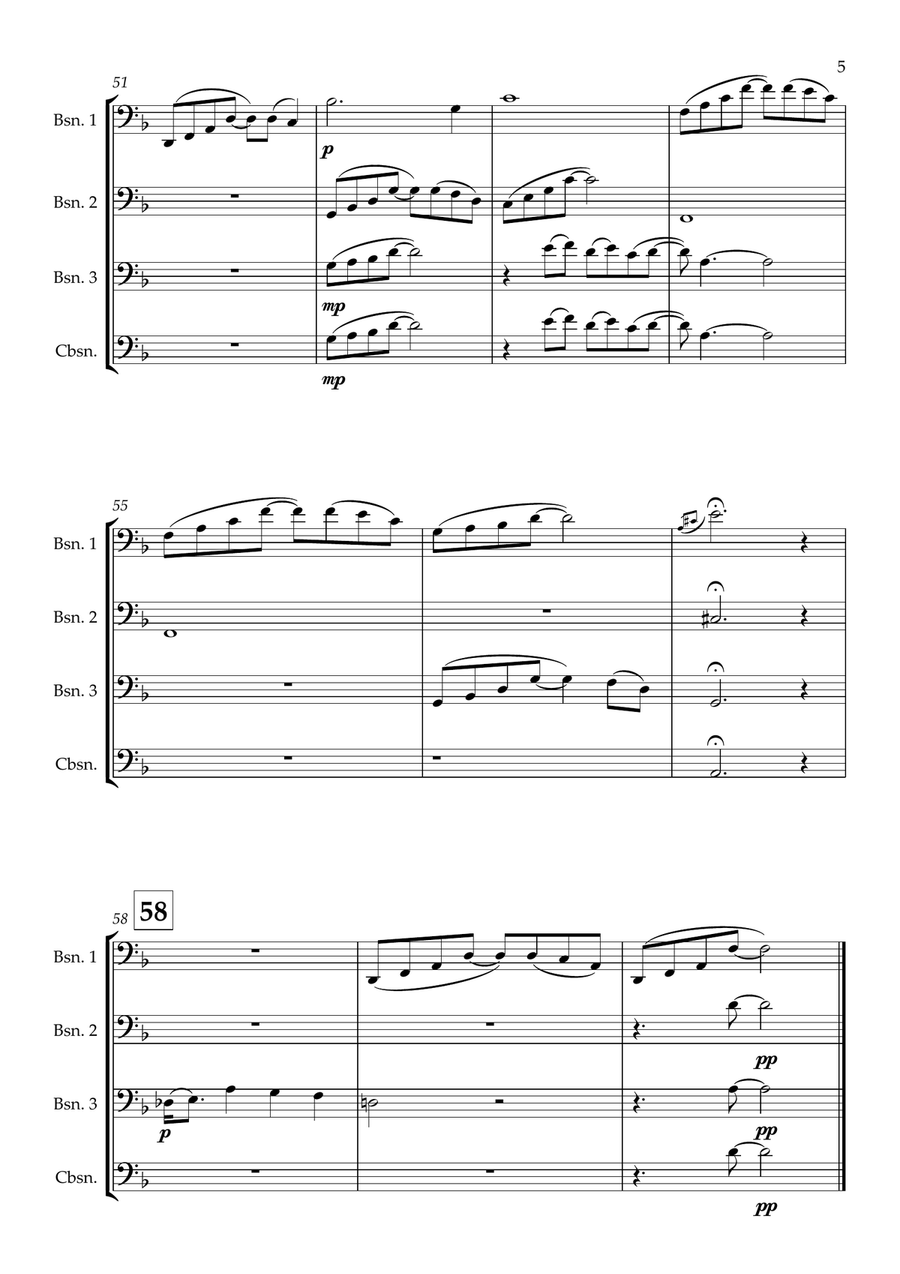 City Of Stars City Of Stars Bassoon Quartet scores gallery preview page 5