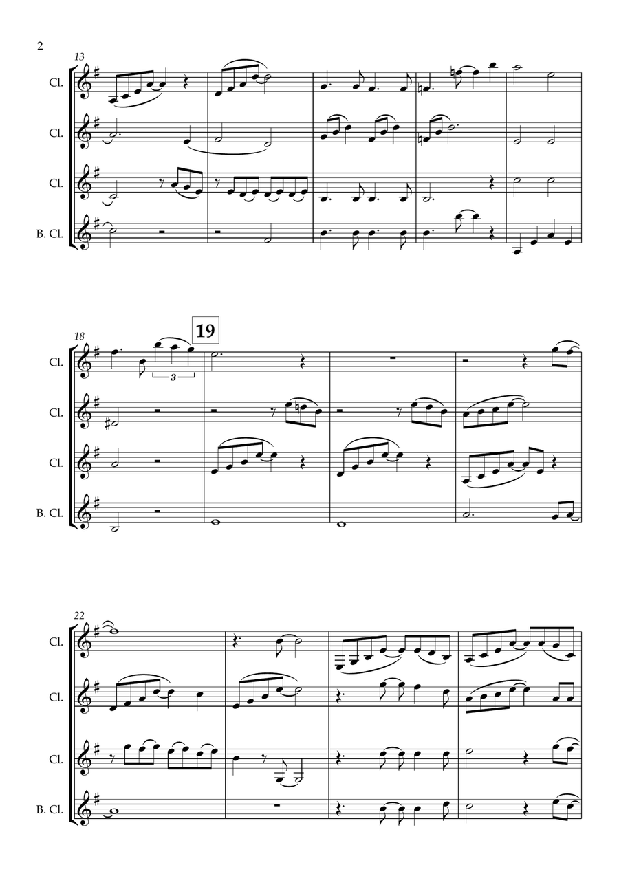 City Of Stars City Of Stars Clarinet Quartet scores gallery preview page 2