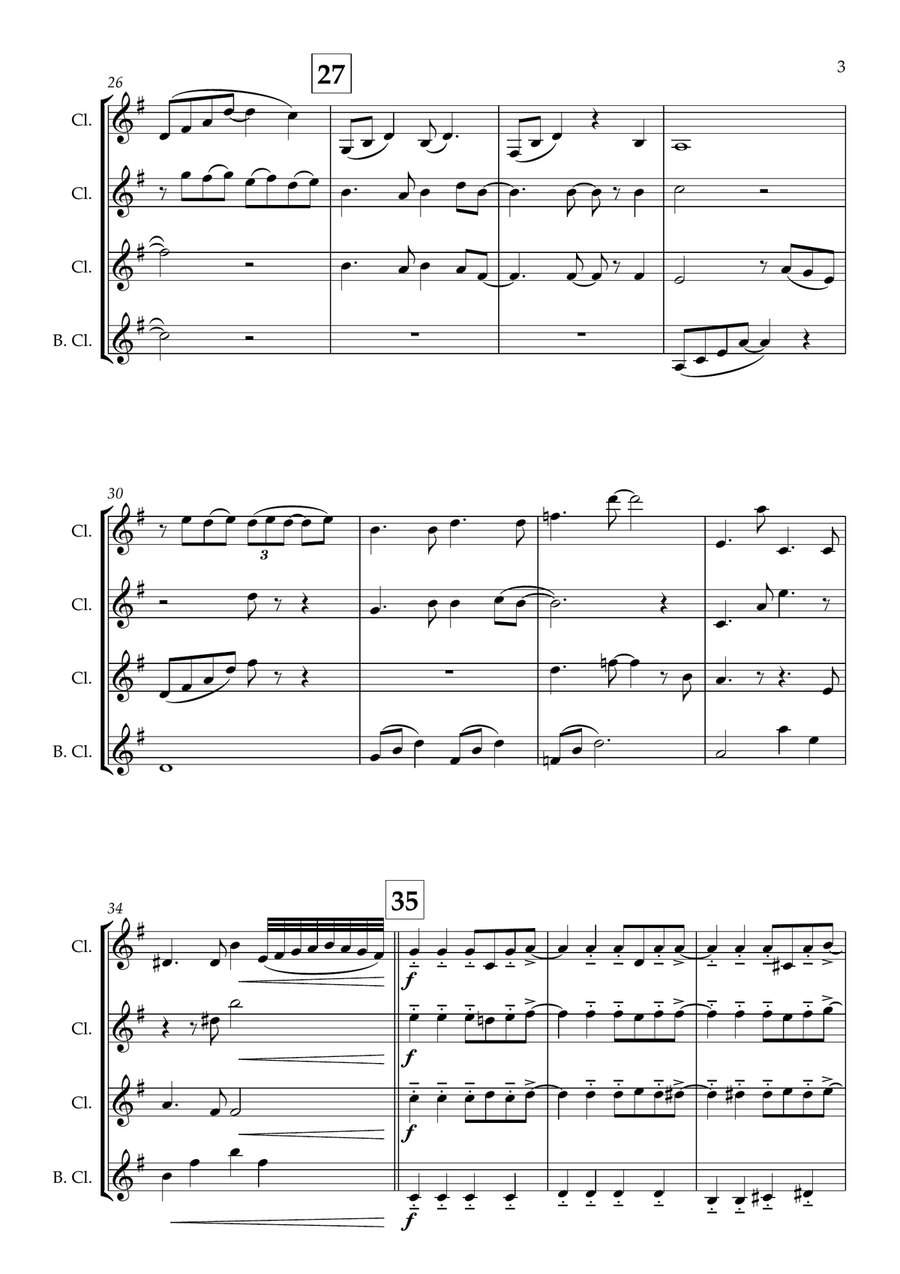 City Of Stars City Of Stars Clarinet Quartet scores gallery preview page 3