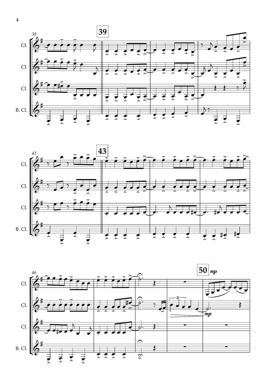 City Of Stars City Of Stars Clarinet Quartet scores gallery preview page 4