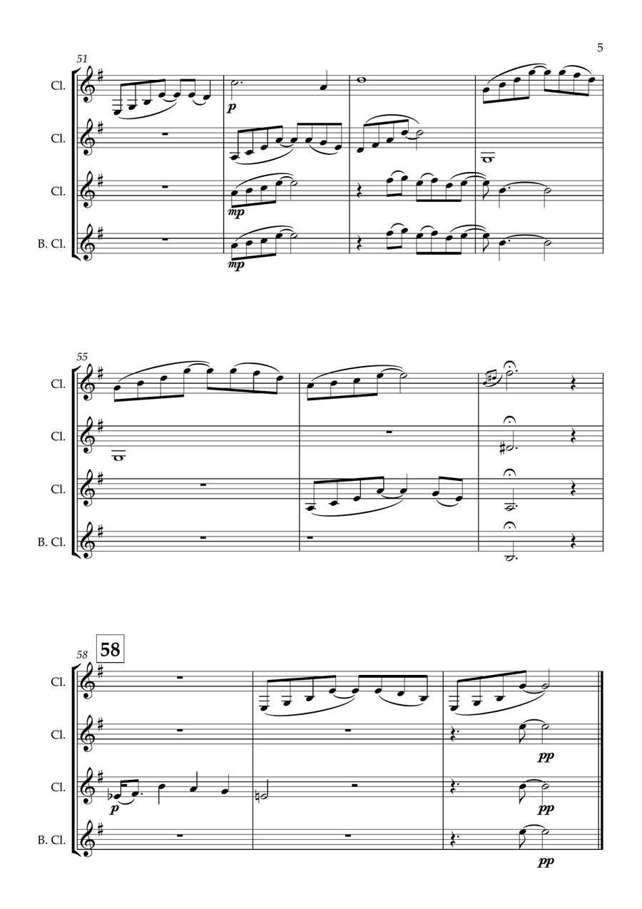 City Of Stars City Of Stars Clarinet Quartet scores gallery preview page 5