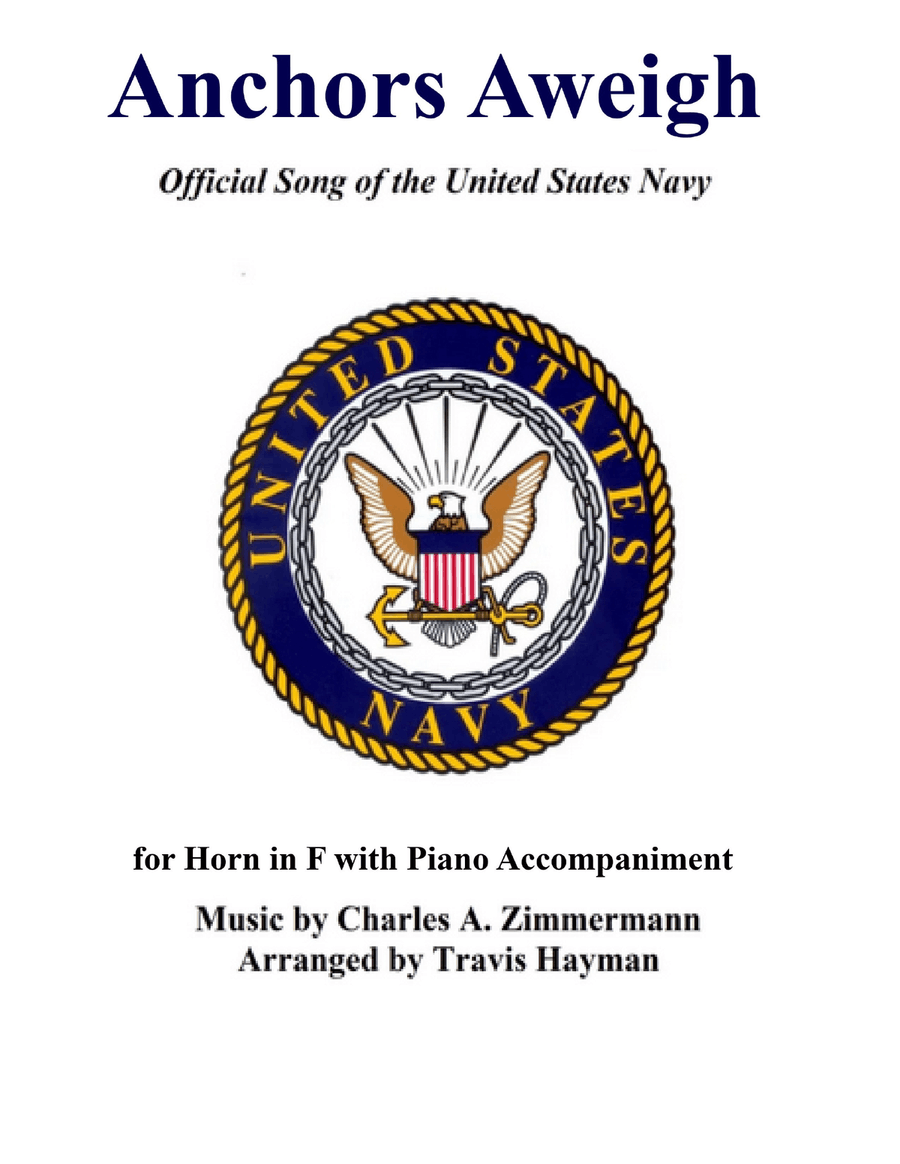 Anchors Aweigh - for Horn in F with Piano Accompaniment Piano scores gallery preview page 1