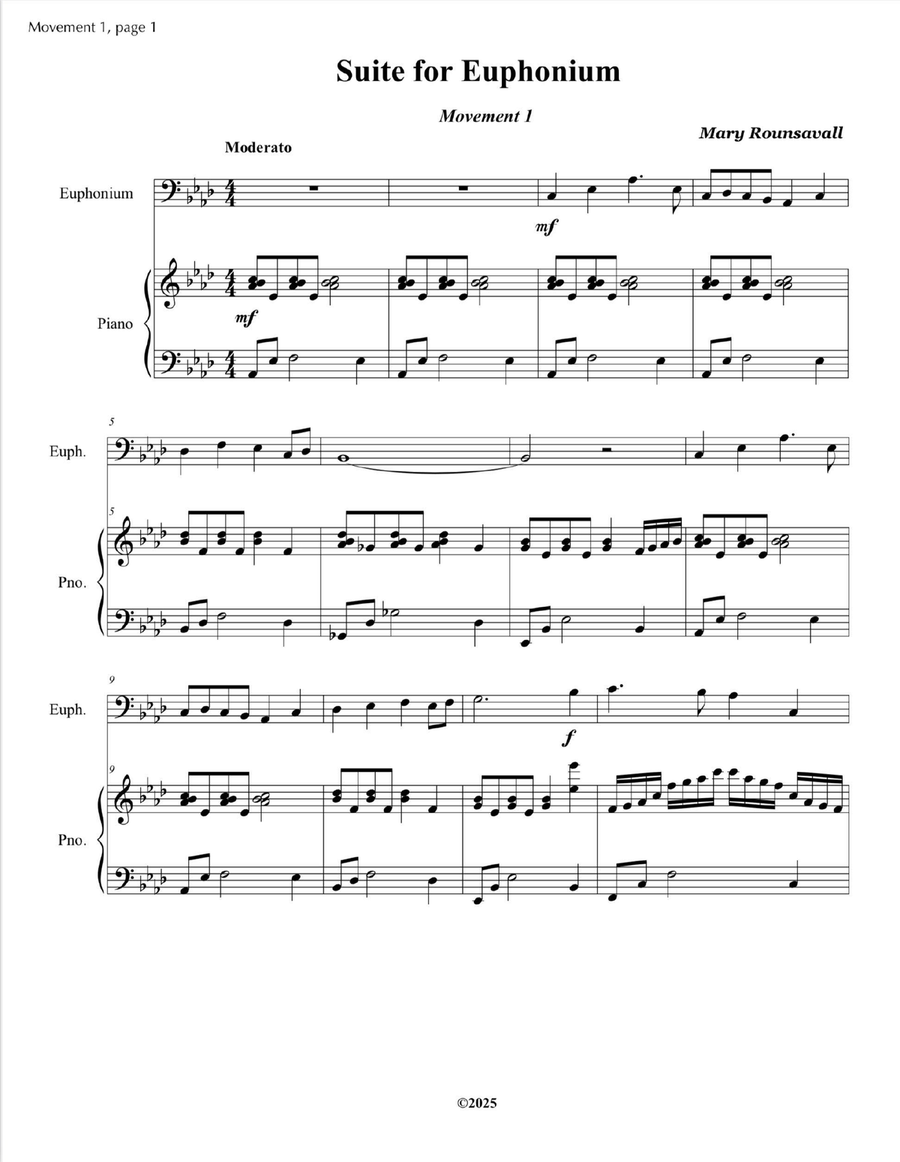 Suite for Euphonium Suite for Euphonium Euphonium scores gallery preview page 2