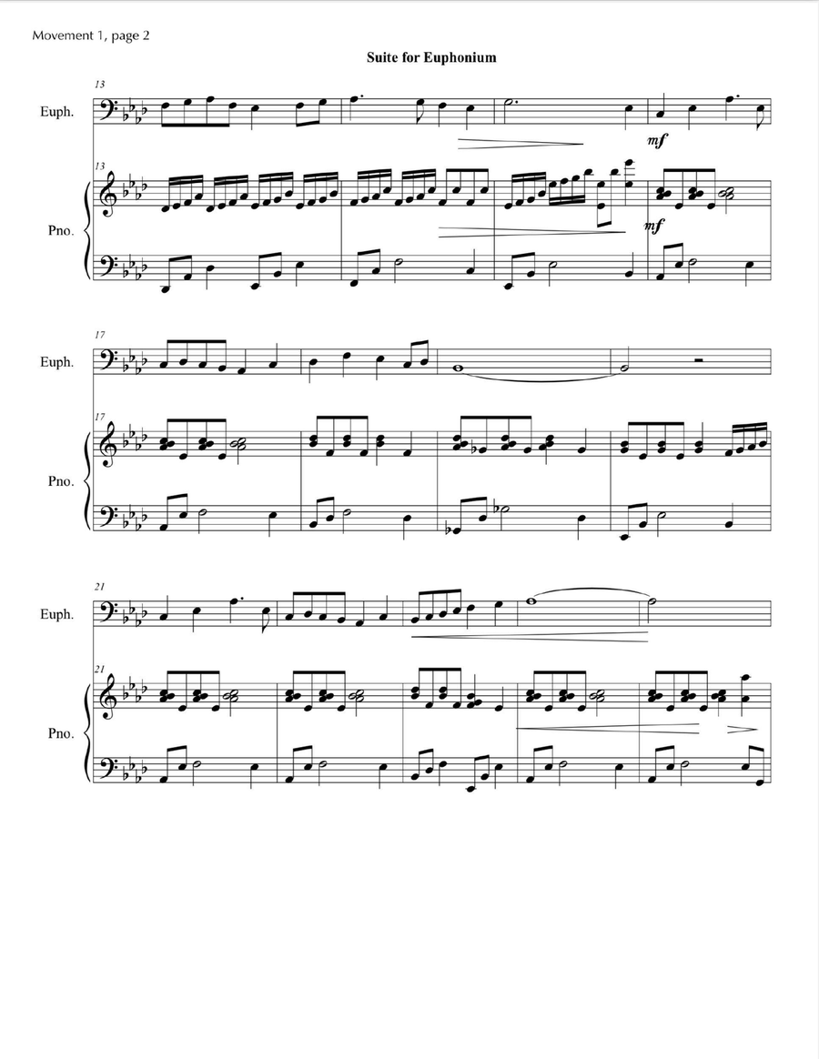Suite for Euphonium Suite for Euphonium Euphonium scores gallery preview page 3