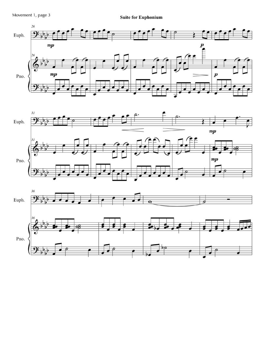Suite for Euphonium Suite for Euphonium Euphonium scores gallery preview page 4