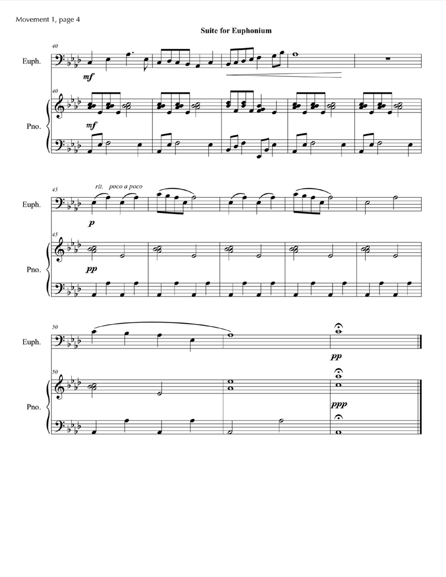Suite for Euphonium Suite for Euphonium Euphonium scores gallery preview page 5