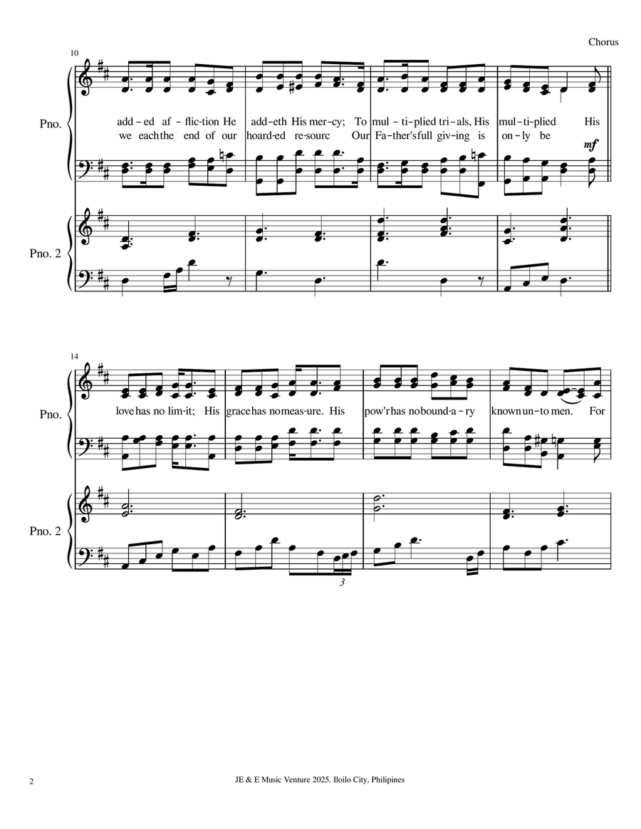 He Giveth More Grace He Giveth More Grace 4-Part scores gallery preview page 2