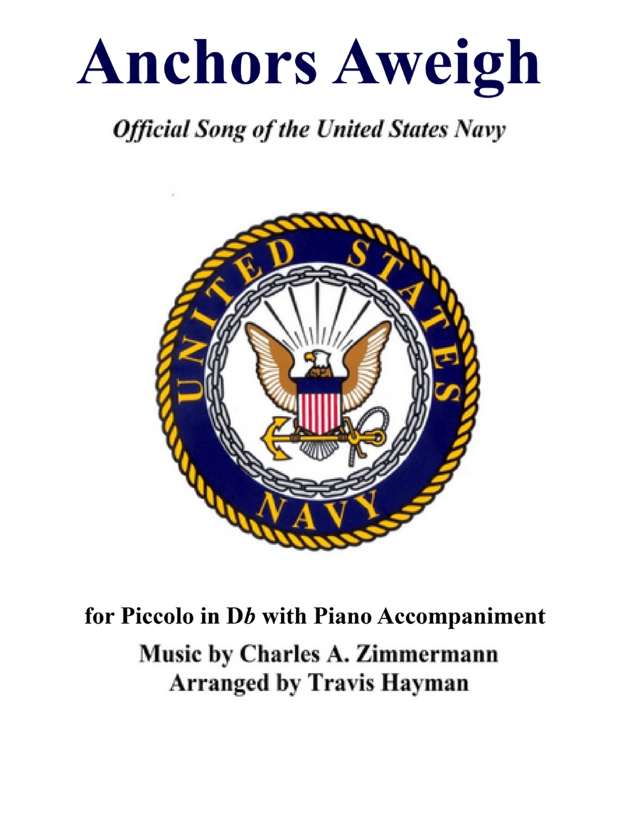 Anchors Aweigh - for Piccolo in D flat with Piano Accompaniment Piccolo scores gallery preview page 1