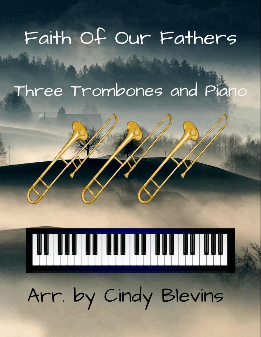 Faith Of Our Fathers, for Three Trombones and Piano Trombone Trio scores gallery preview page 1