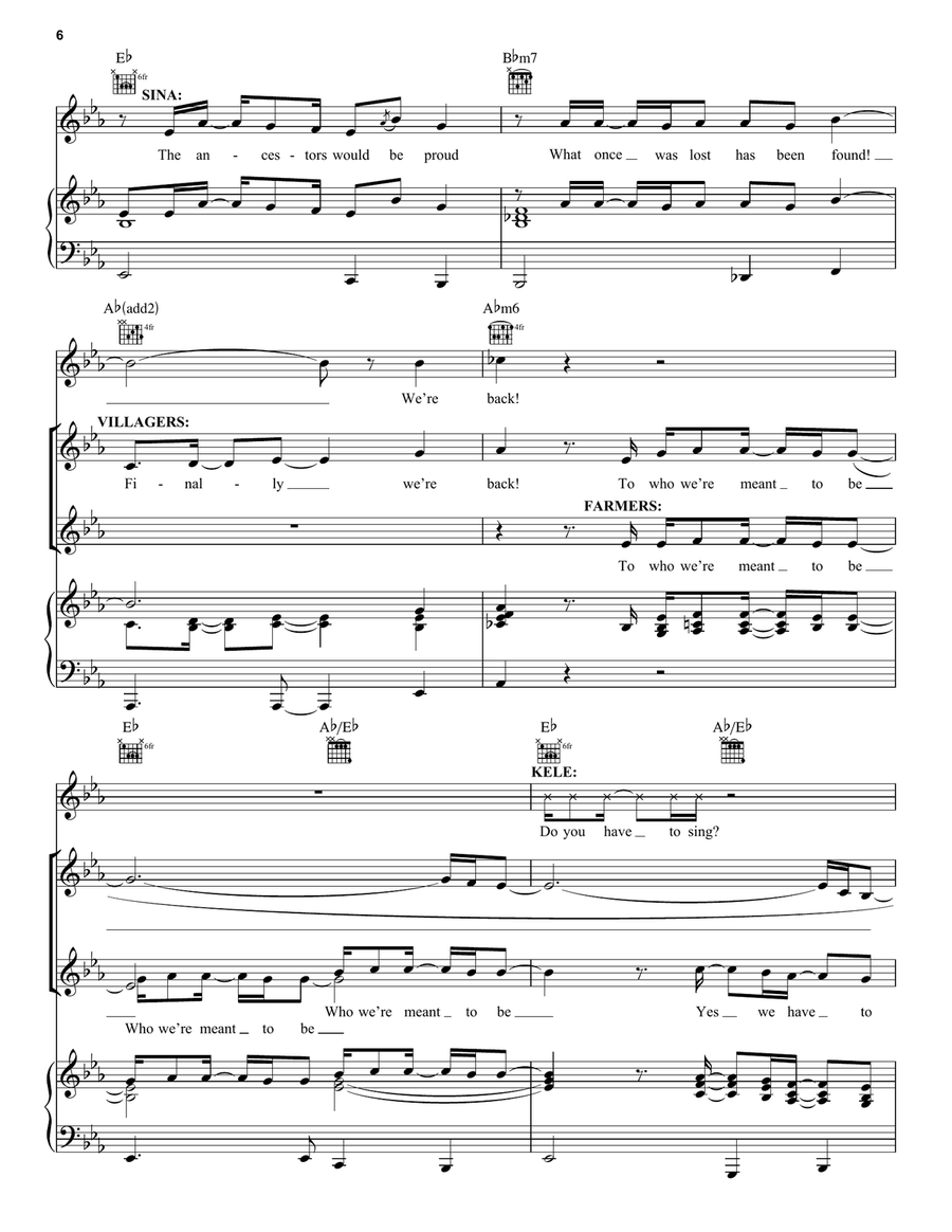 We're Back (from Moana 2) Piano, Vocal, Guitar scores gallery preview page 6