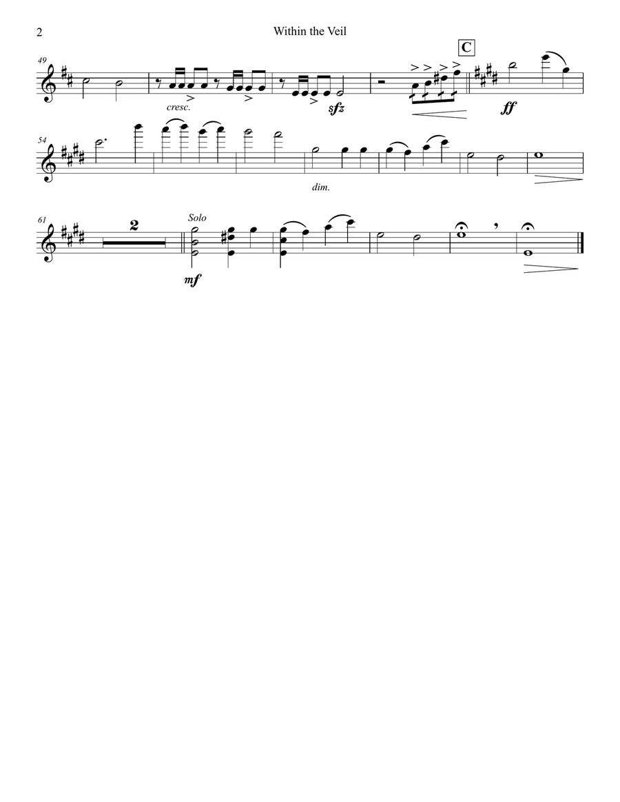 Within the Veil Within the Veil String Quartet scores gallery preview page 2