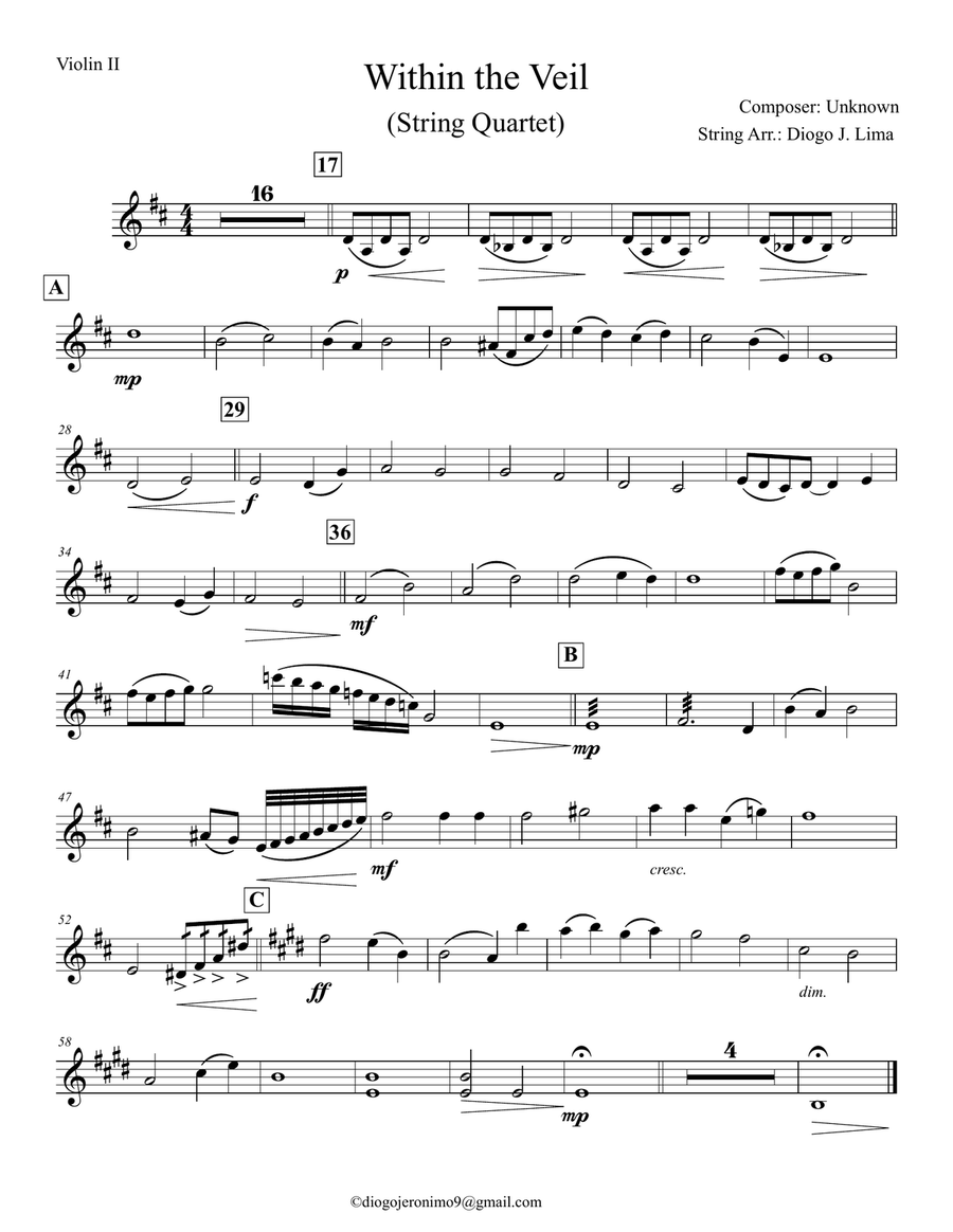 Within the Veil Within the Veil String Quartet scores gallery preview page 3