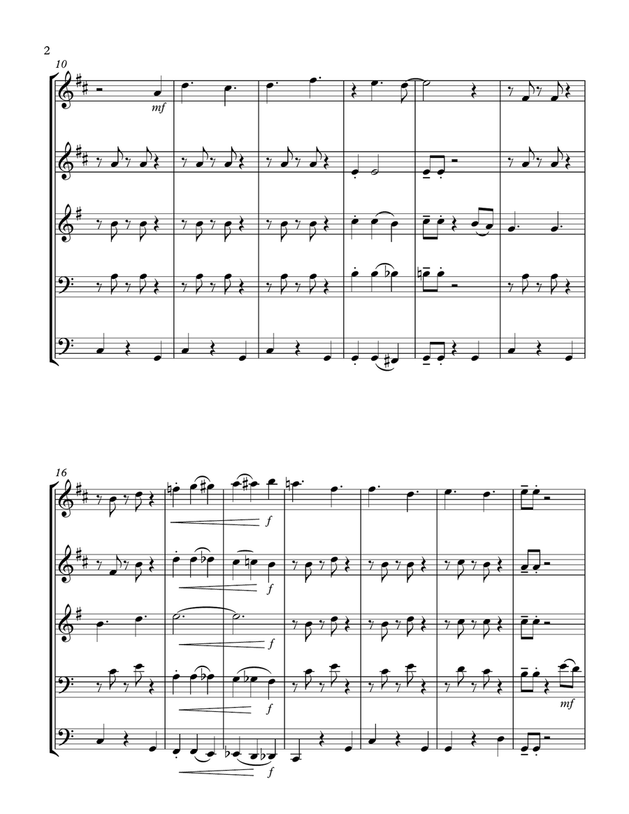 Auld Lang Syne Auld Lang Syne Brass Quintet scores gallery preview page 2