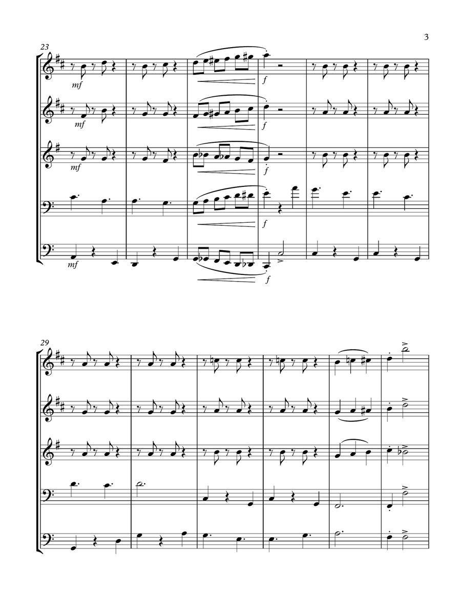 Auld Lang Syne Auld Lang Syne Brass Quintet scores gallery preview page 3