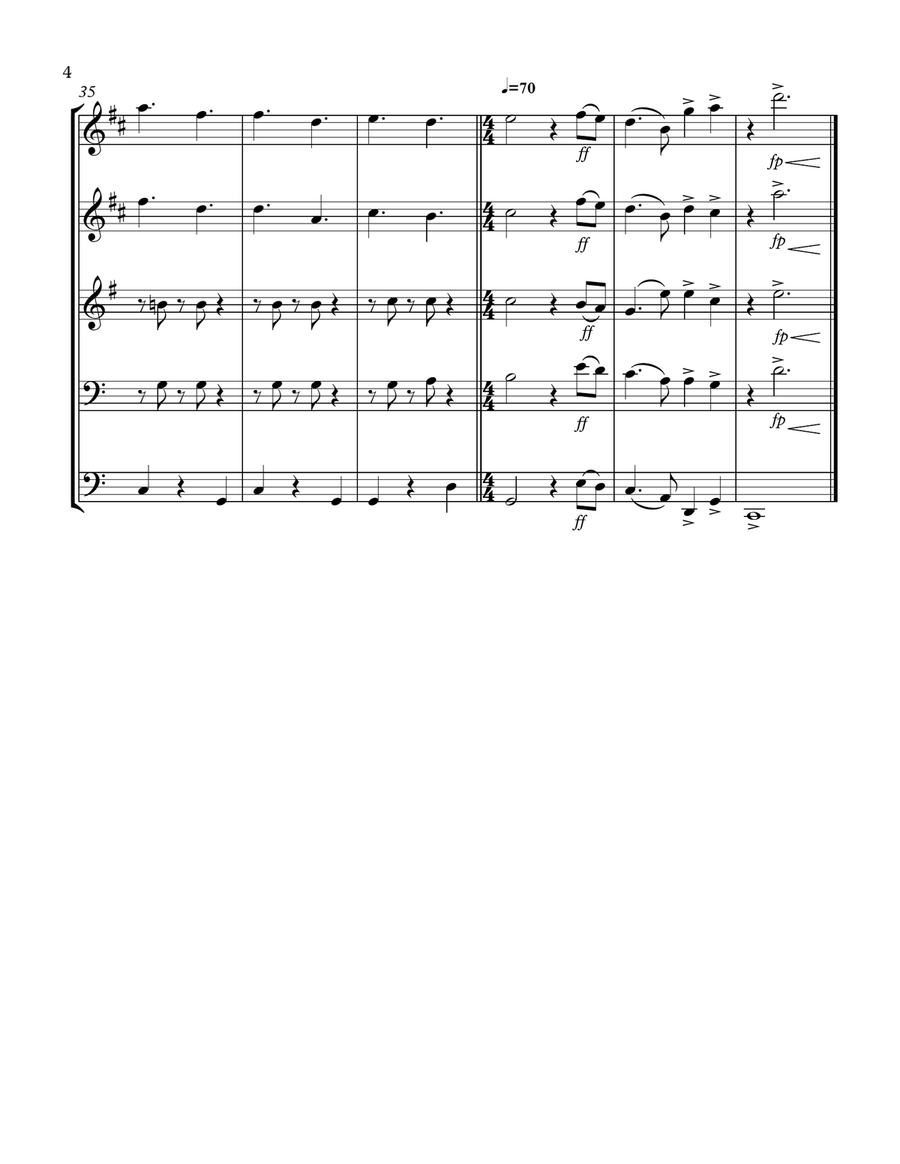 Auld Lang Syne Auld Lang Syne Brass Quintet scores gallery preview page 4