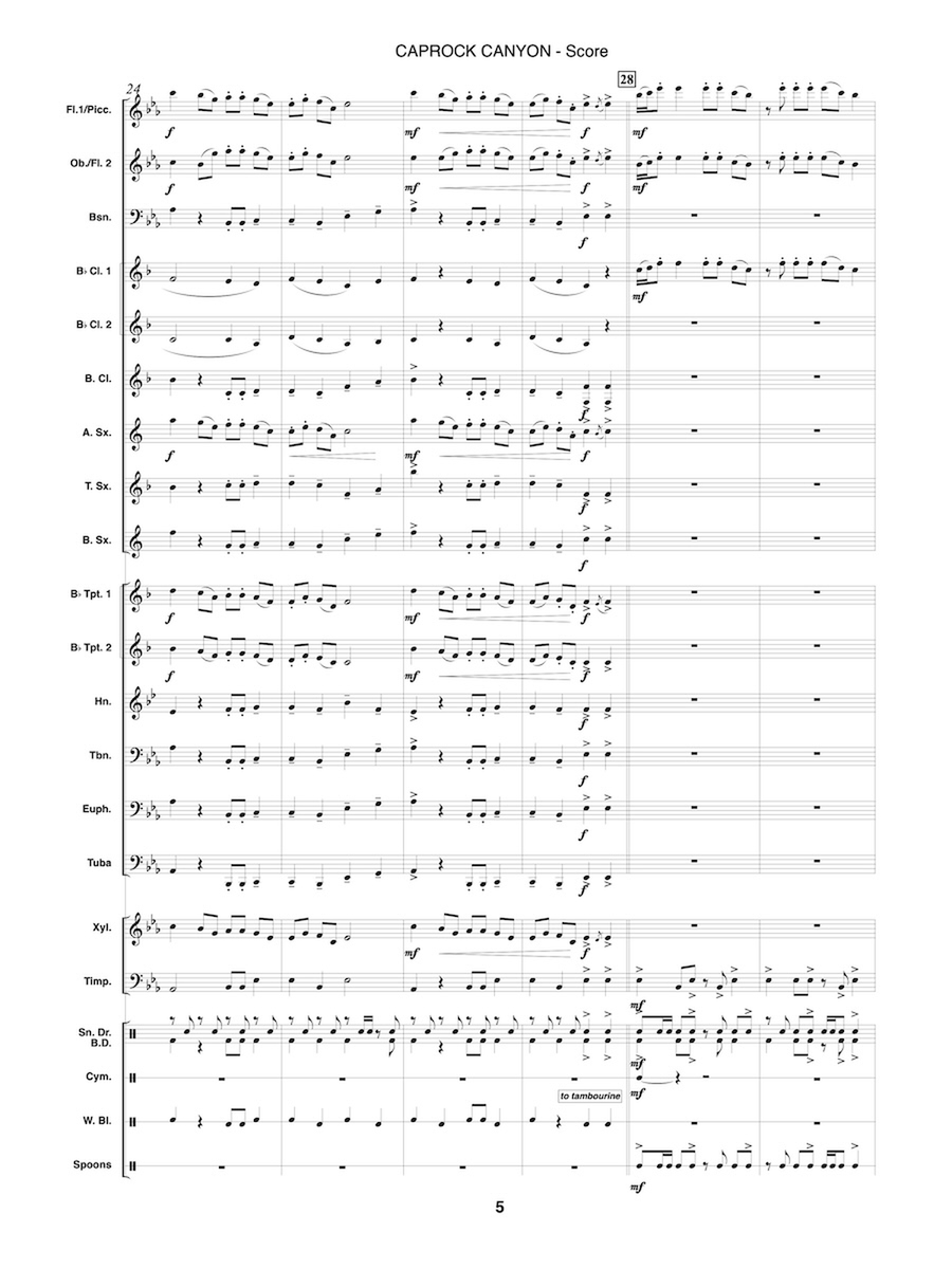 Caprock Canyon Caprock Canyon Concert Band scores gallery preview page 2