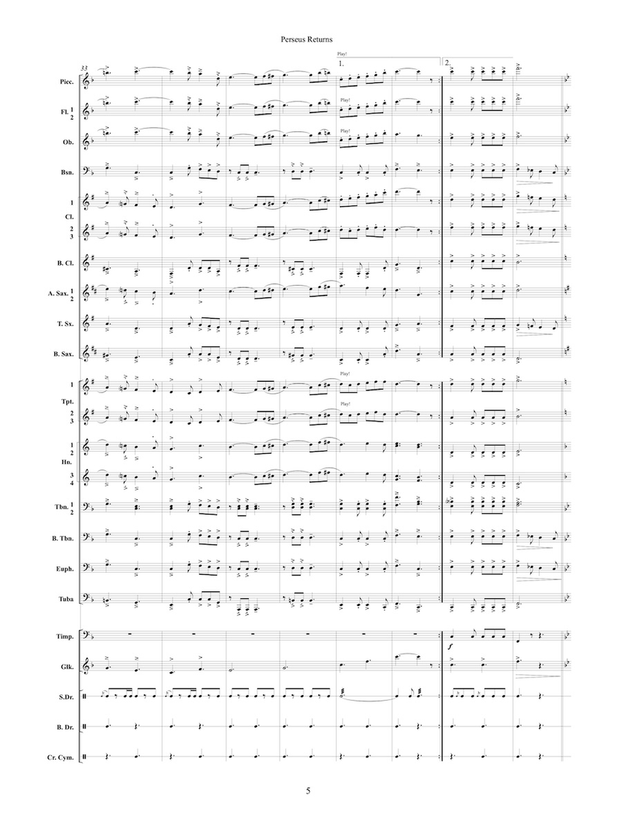Perseus Returns Concert Band scores gallery preview page 2