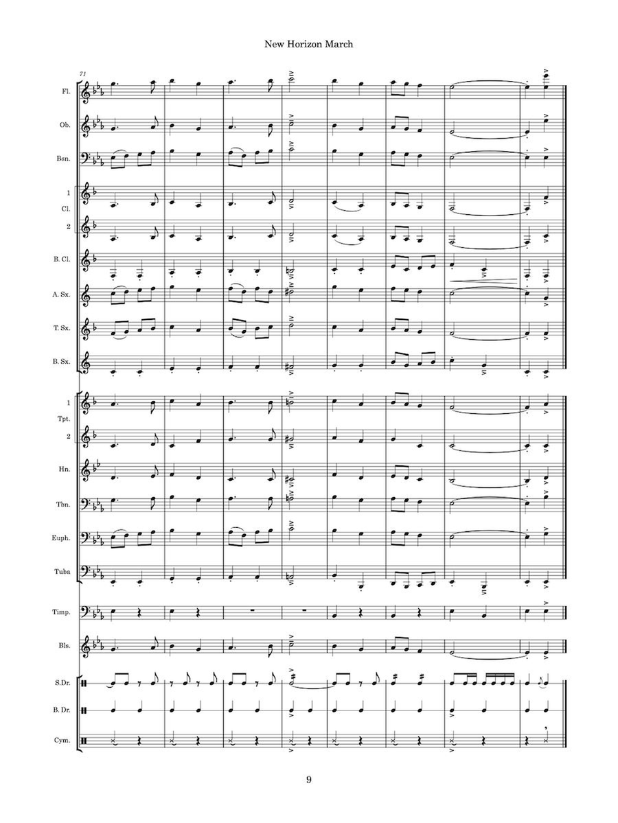 New Horizon March New Horizon March Concert Band scores gallery preview page 2