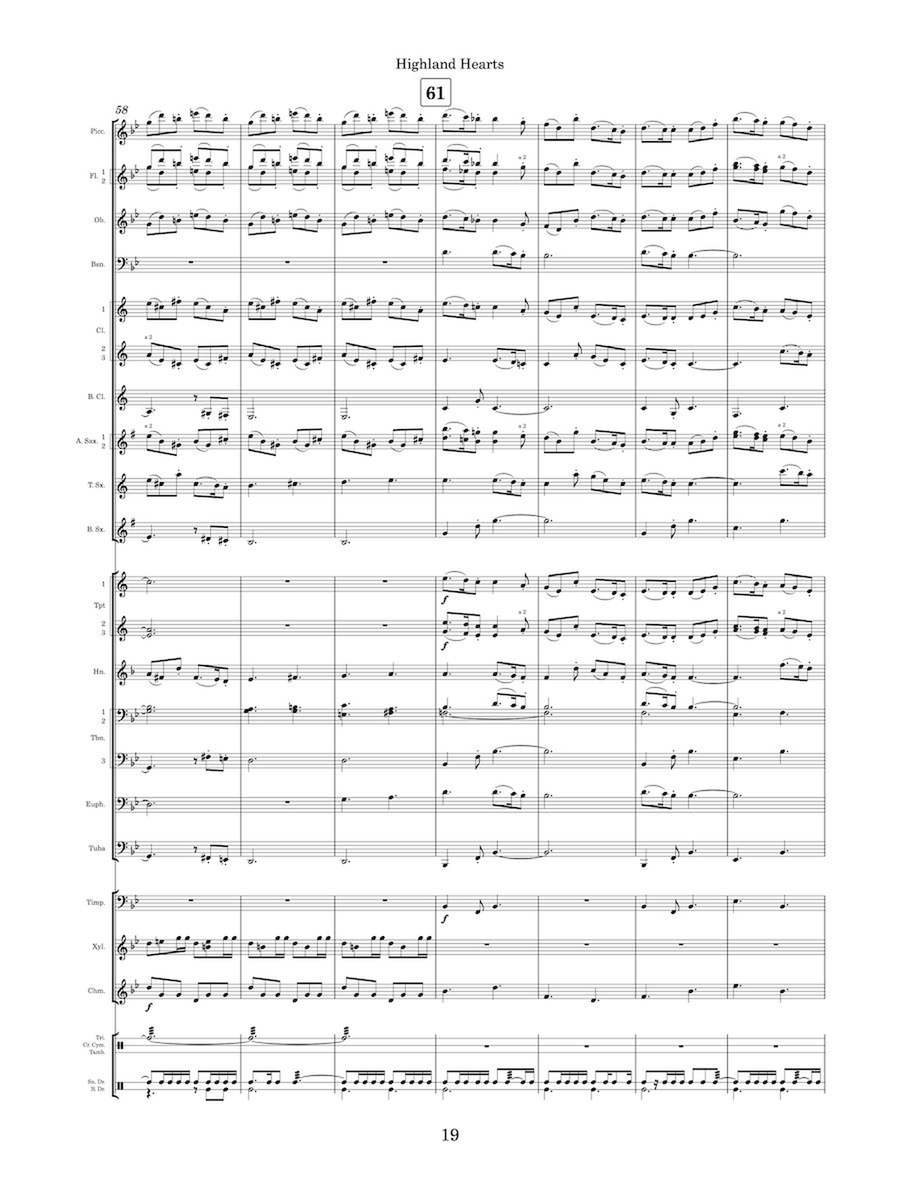 Highland Hearts Highland Hearts Concert Band scores gallery preview page 2
