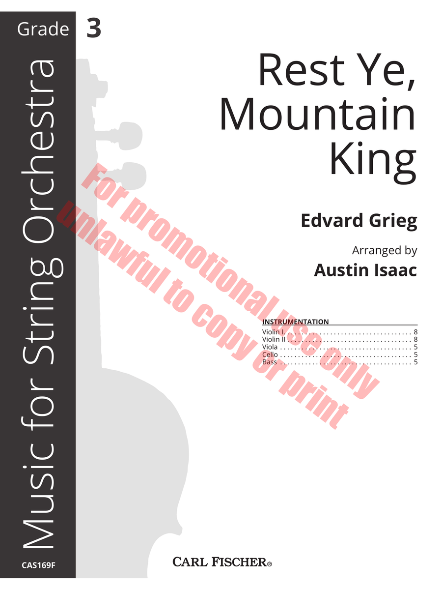 Rest Ye, Mountain King Rest Ye, Mountain King Orchestra scores gallery preview page 2