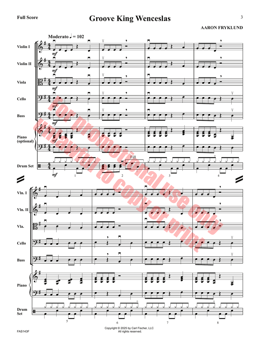 Groove King Wenceslas Groove King Wenceslas Orchestra scores gallery preview page 4