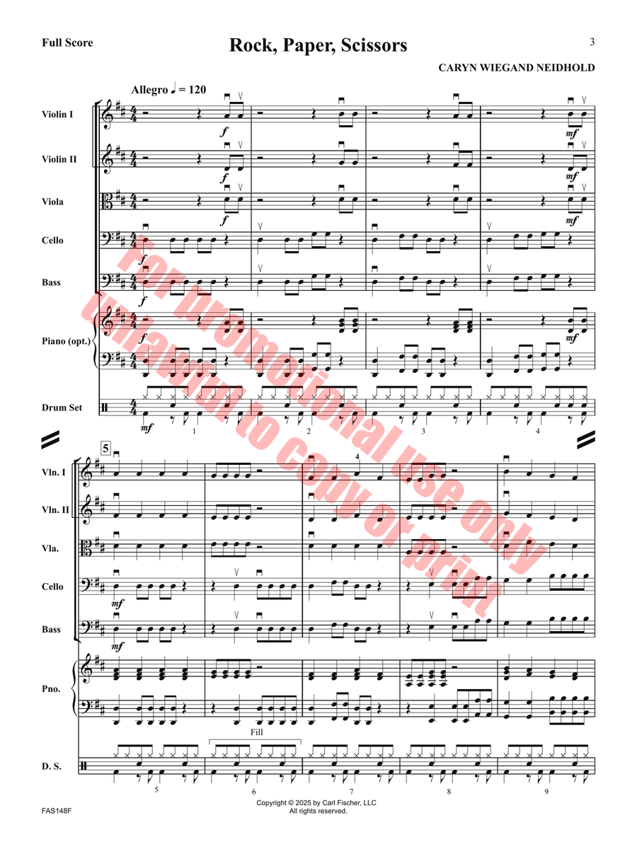 Rock, Paper, Scissors Rock, Paper, Scissors Orchestra scores gallery preview page 4