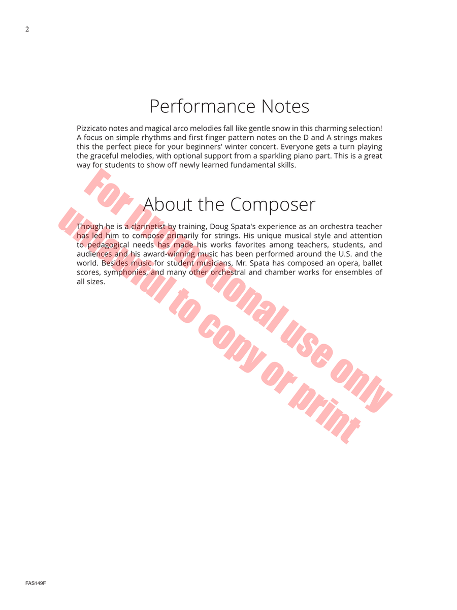 Snowglobe Snowglobe Orchestra scores gallery preview page 3